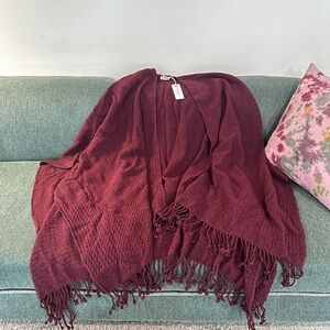 Mersea Classic Travel Wrap - Wine/Plum-Purple NWT with Travel Bag